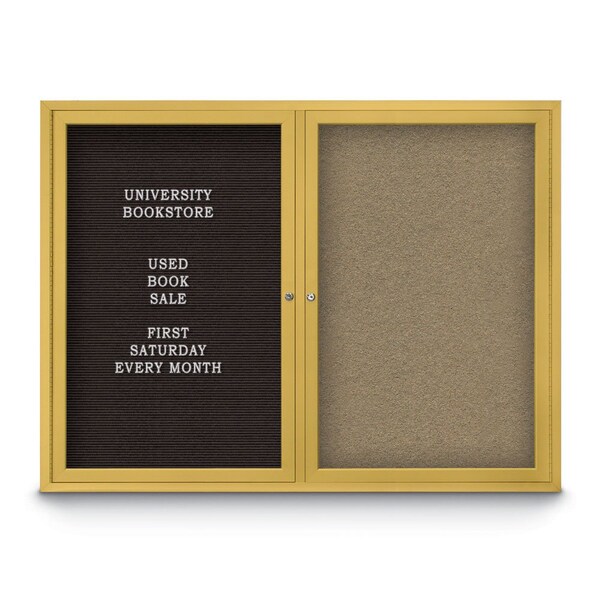 Corkboard, 18"x24", Buff/Black